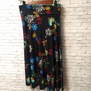Lapis Floral Skirt